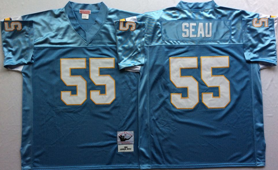 NCAA Men San Diego Chargers Blue #55 seau->more ncaa teams->NCAA Jersey